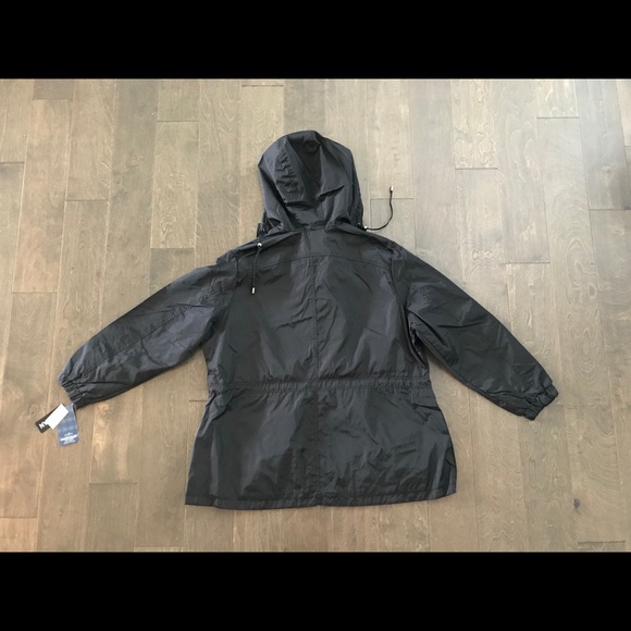 Mackintosh Black Rain Anorak w/ pocket and hood - Picture 6 of 6